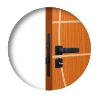 Fechadura Para Porta De Banheiro Roseta Firenze Preto Fosco MGM 40mm - 1