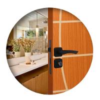 Fechadura Para Porta De Banheiro Roseta Genebra Preto Fosco MGM 40mm - 1