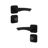 Fechadura Para Porta De Banheiro Roseta Genebra Preto Fosco MGM 40mm - 5