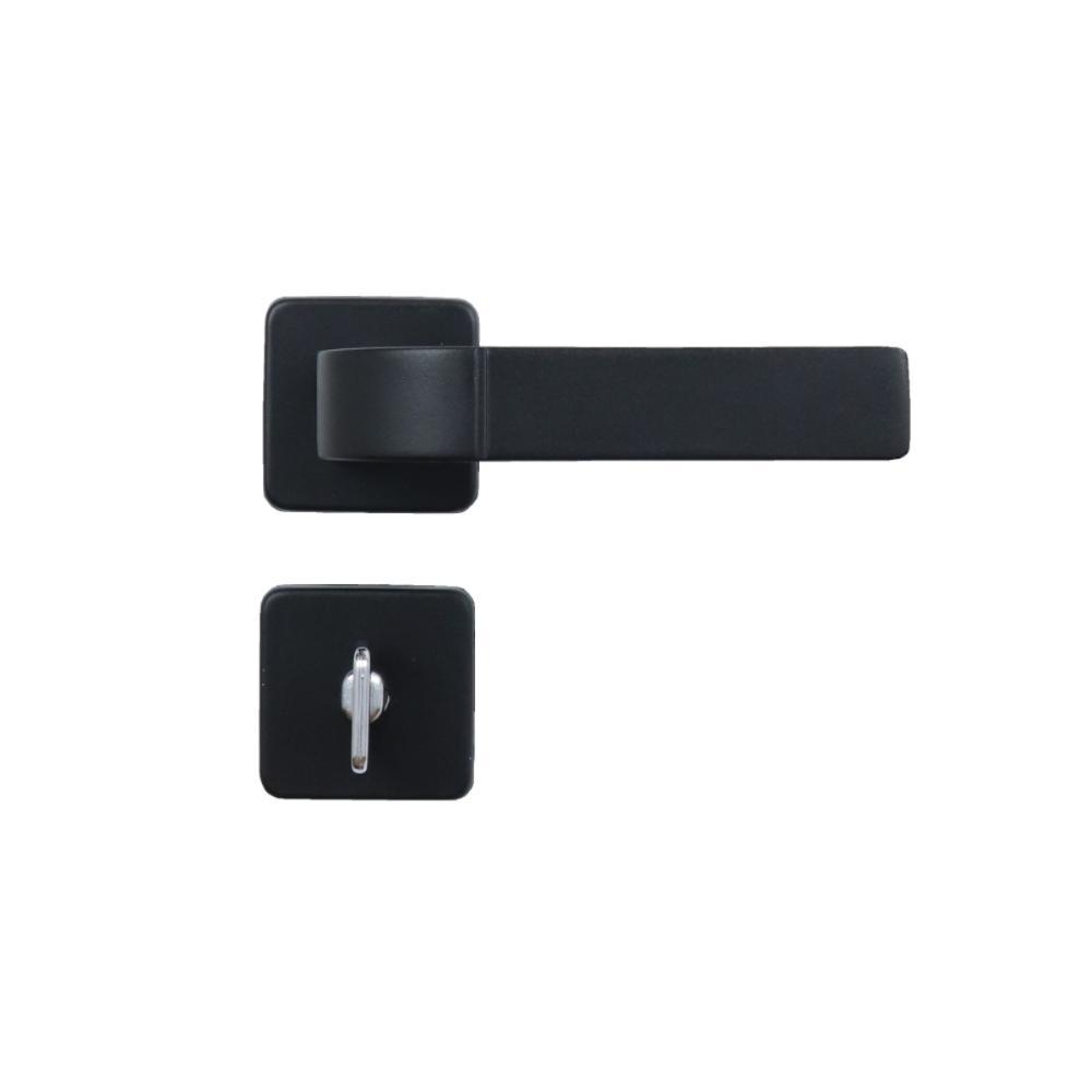 Fechadura Para Banheiro Roseta Módena Preto Fosco MGM 40mm  - 3