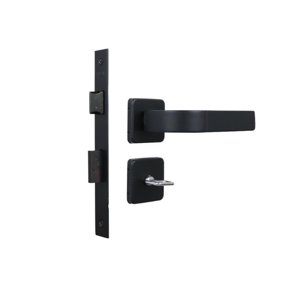 Fechadura Para Banheiro Roseta Módena Preto Fosco MGM 40mm  - 5