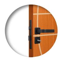 Fechadura Para Banheiro Roseta Módena Preto Fosco MGM 40mm  - 1