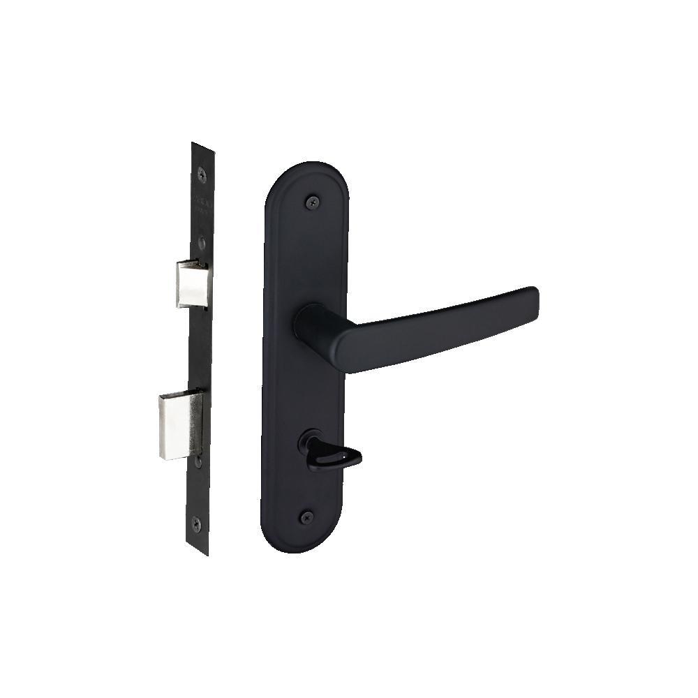 Fechadura Para Porta Banheiro Espelho Concept 401 Preta Pado 40mm - 3