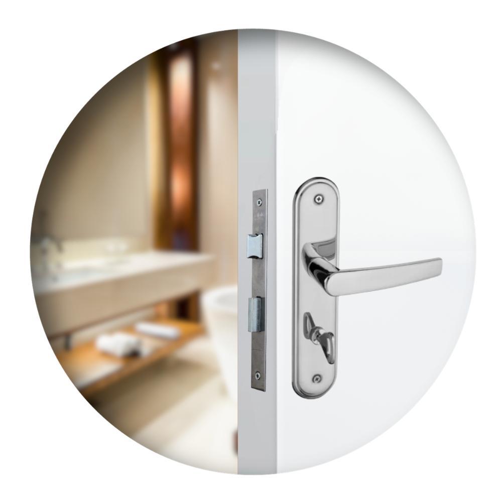 Fechadura Para Porta Banheiro Espelho Concept 401 Cromada Pado 40mm - 1