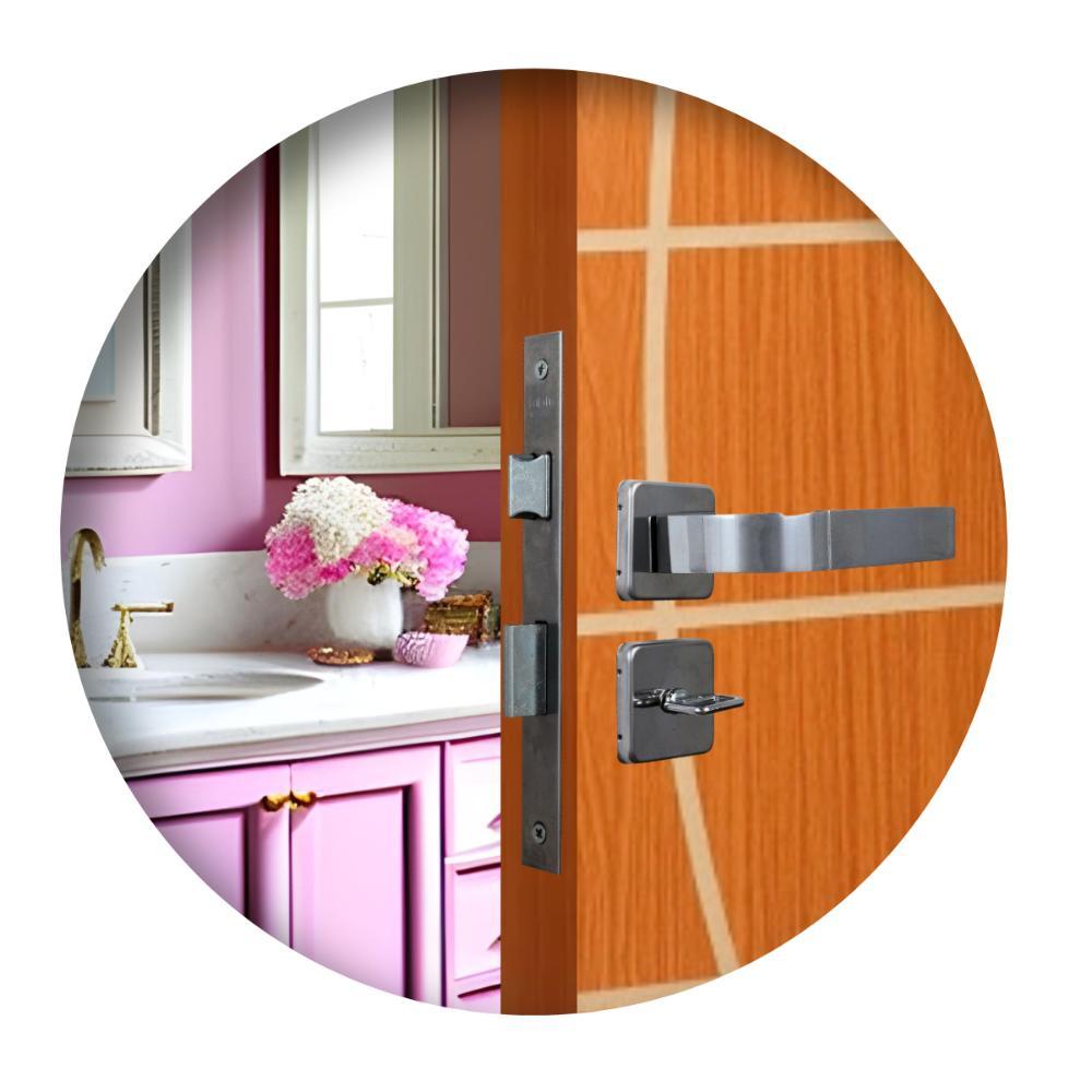 Fechadura Para Banheiro Roseta Módena Cromado MGM - 4