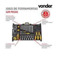 Jogo De Ferramentas Com 129 Peças Embalagem Fechada Vonder                                                       - 2