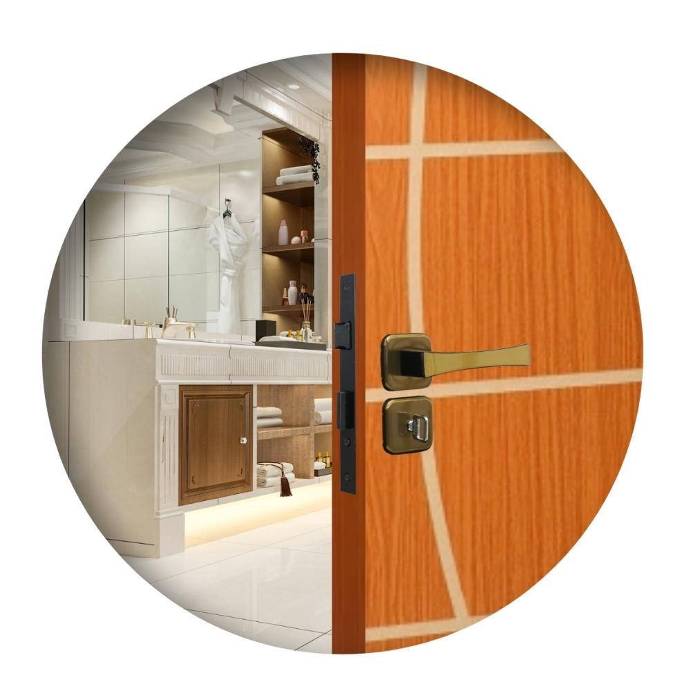 Fechadura Para Porta De Banheiro Roseta Paris Bronze Latonado MGM 40mm - 3