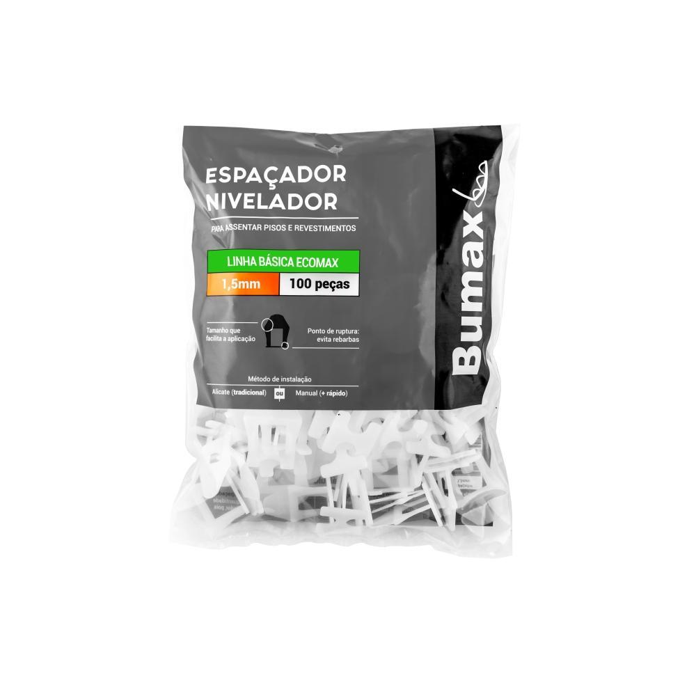 Espaçador Nivelador Basico Ecomax 1,5mm Pacote Com 100 Unidades Para Revestimentos Até 70x70cm Bumax - 5