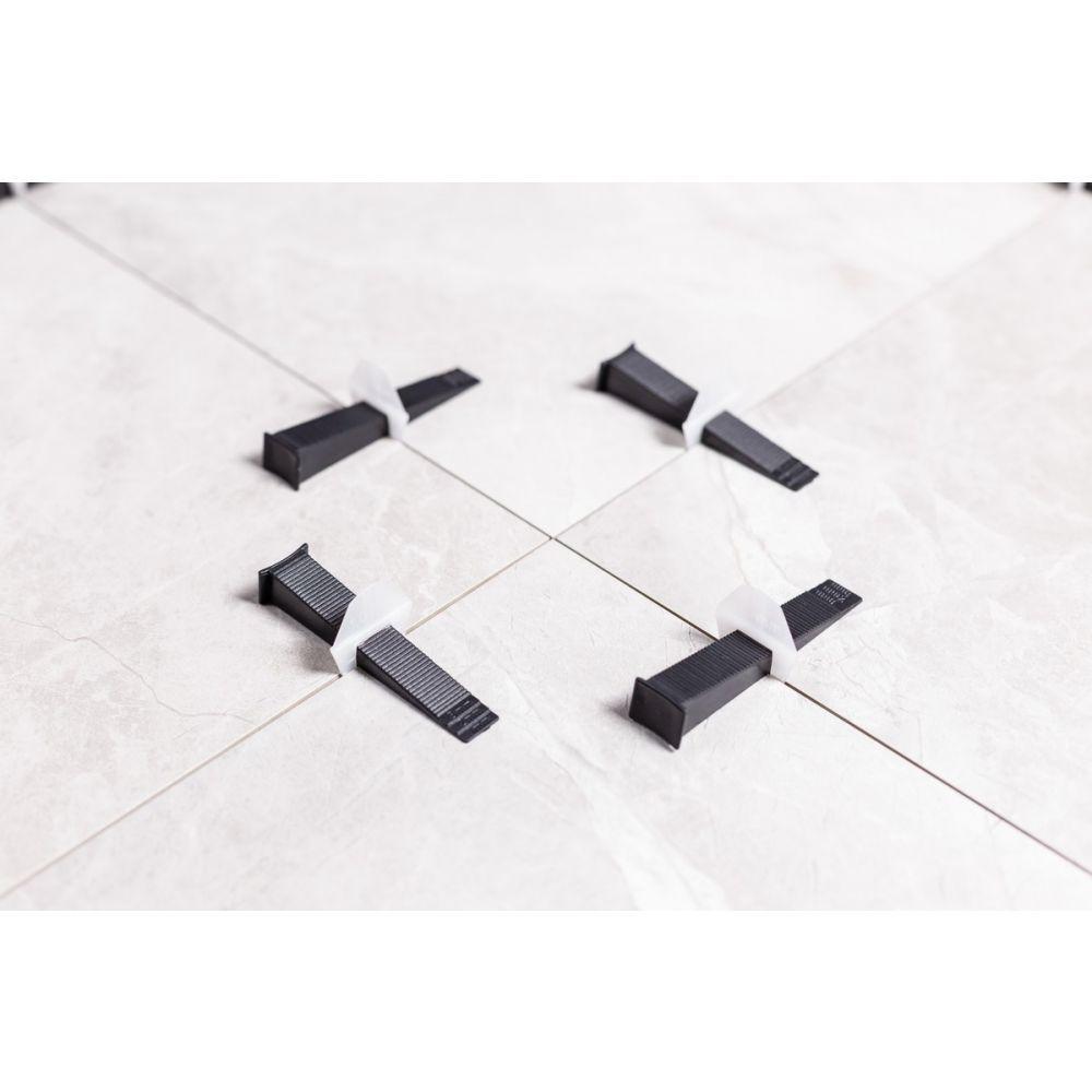 Nivelador Básico 1,0mm Pacote Com 100 Unidades Para Revestimentos Até 90x90cm Bumax - 5