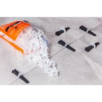 Nivelador Básico 1,0mm Pacote Com 100 Unidades Para Revestimentos Até 90x90cm Bumax - 7