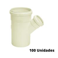 Kit 100 Junções Simples De Redução Esgoto 75x50mm Amanco - 1