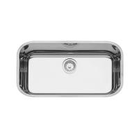 Cuba Lavínia 56 BL em aço inox alto brilho 56x34cm com válvula Tramontina com Sifão Universal Com Copo