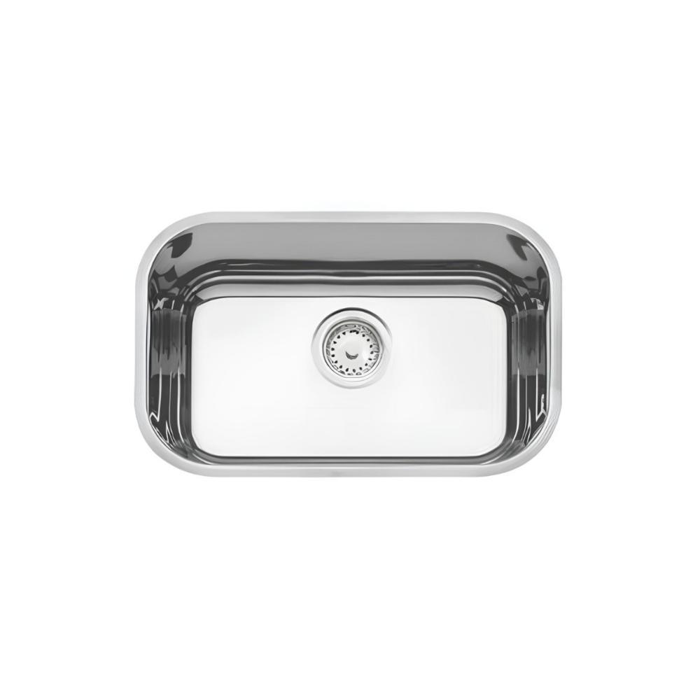 Cuba De Inox N1 Lavínia 47x30x17cm 3.1/2' Com Válvula 94022/207 Alto Brilhante Tramontina com Sifão Sanfonado Universal Simples 1.1/2" - 5