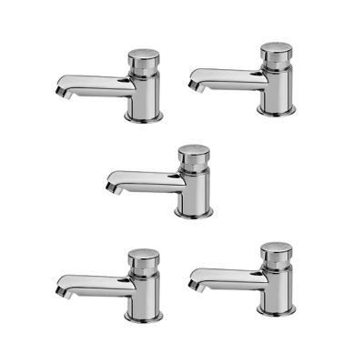 Kit 5 Torneira Para Lavatório De Mesa Pressmatic Compact Cromada Docol