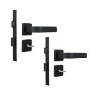 Kit 2 Fechaduras Banheiro Roseta Módena Preto Fosco MGM 40mm - 1