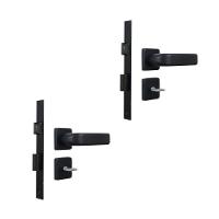 Kit 2 Fechadura Firenze Banheiro Preto Fosco 4cm MGM - 1