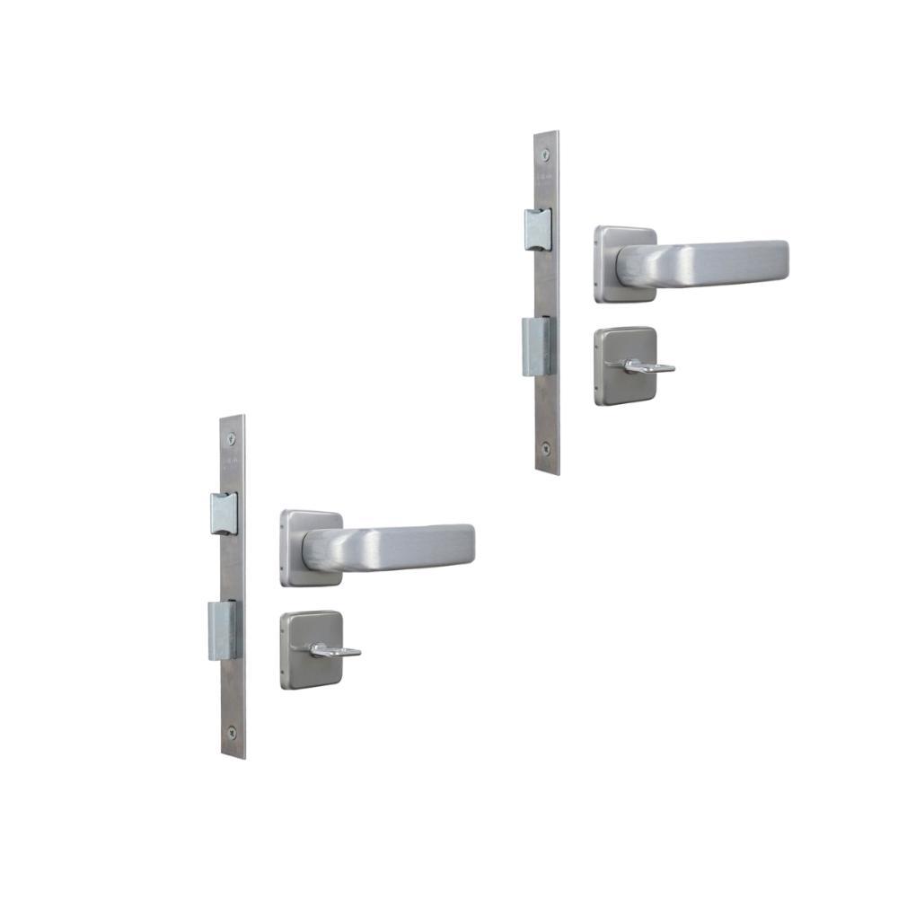 Kit 2 Fechadura Firenze Banheiro Alumínio 4cm MGM - 1