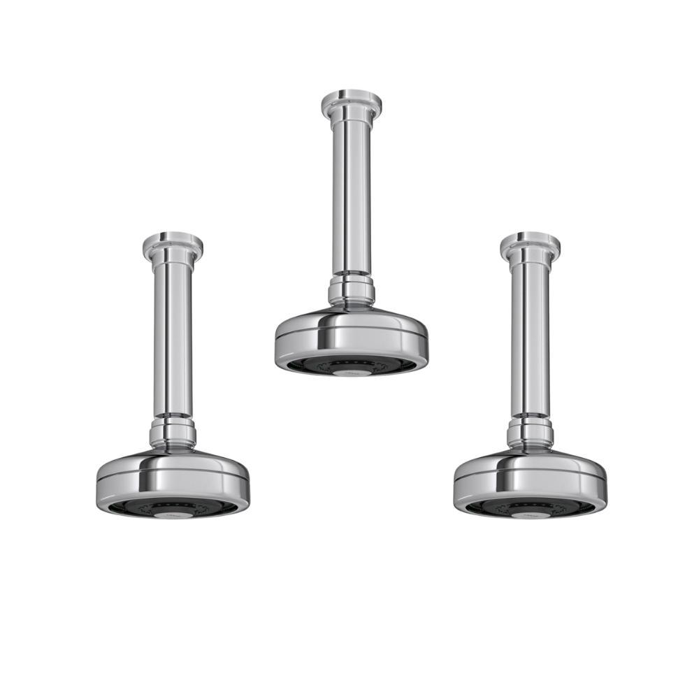 Kit 2 Chuveiro De Teto Redondo Acqua Plus 1990 Com Tubo Cromado Deca - 1