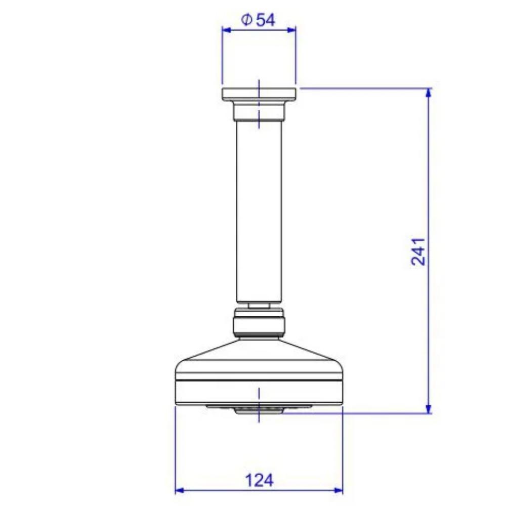Kit 2 Chuveiro De Teto Redondo Acqua Plus 1990 Com Tubo Cromado Deca - 5