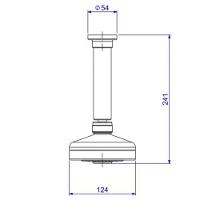 Kit 2 Chuveiro De Teto Redondo Acqua Plus 1990 Com Tubo Cromado Deca - 5