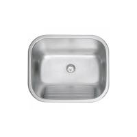 Tanque Em Inox De Encaixe Hera 40x40 Com Válvula  3.1/2 Acetinado Tramontina com Sifão Sanfonado Universal Simples 1.1/2" - 5