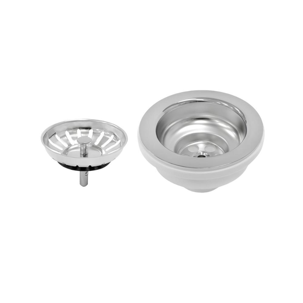 Tanque Em Inox De Encaixe A304 Hera 23l 40x40cm Com Válvula 94403/407 Polido  Tramontina com Sifão Sanfonado Universal Simples 1.1/2" - 6