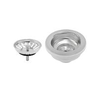 Tanque Em Inox De Encaixe Hera 50x40cm  3.1/2' Com Válvula 94400/107 Acetinado Tramontina com Sifão Sanfonado Universal Simples 1.1/2" - 6