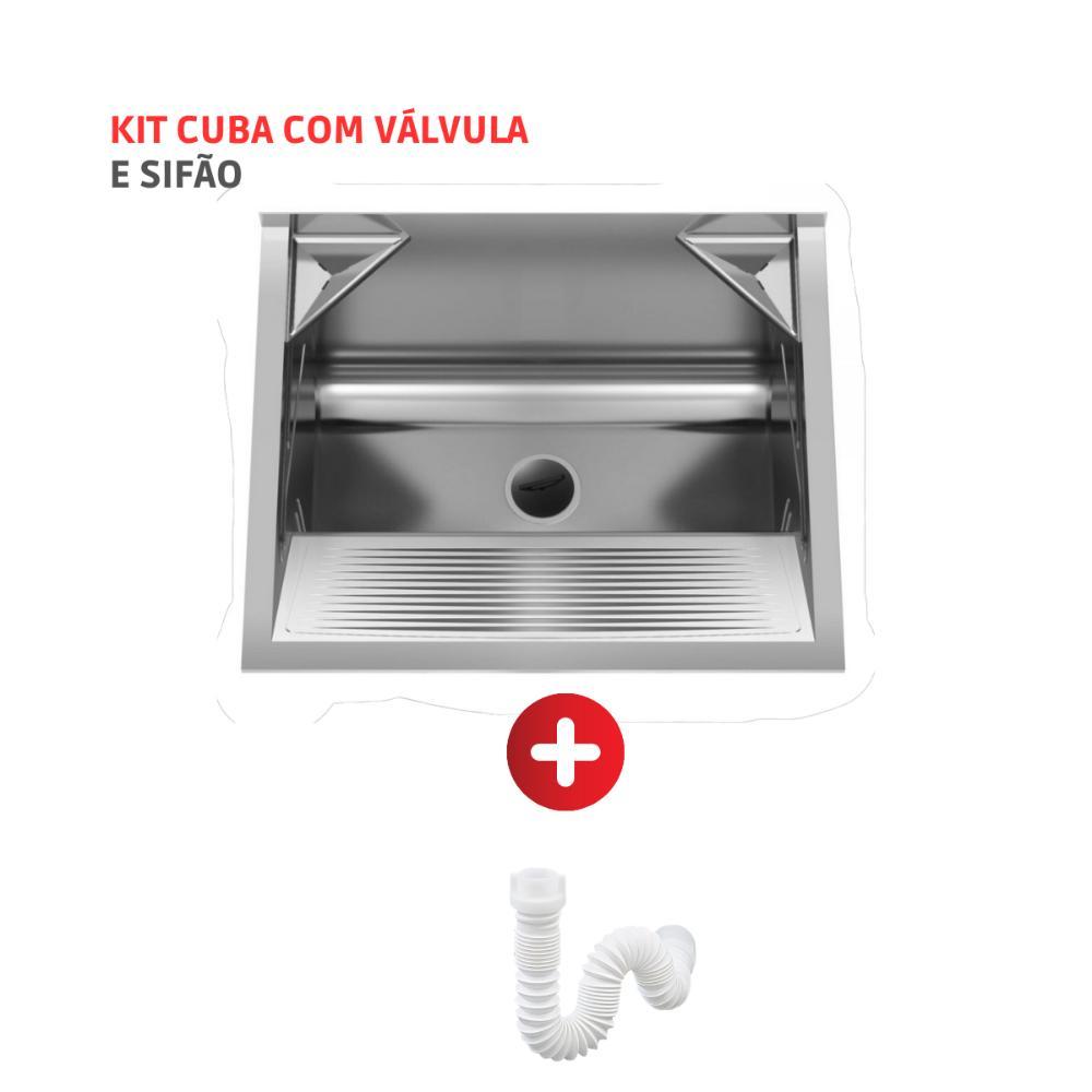 Tanque De Parede A430 48l Ghelplus com Sifão Sanfonado Universal Simples 1.1/2" - 2