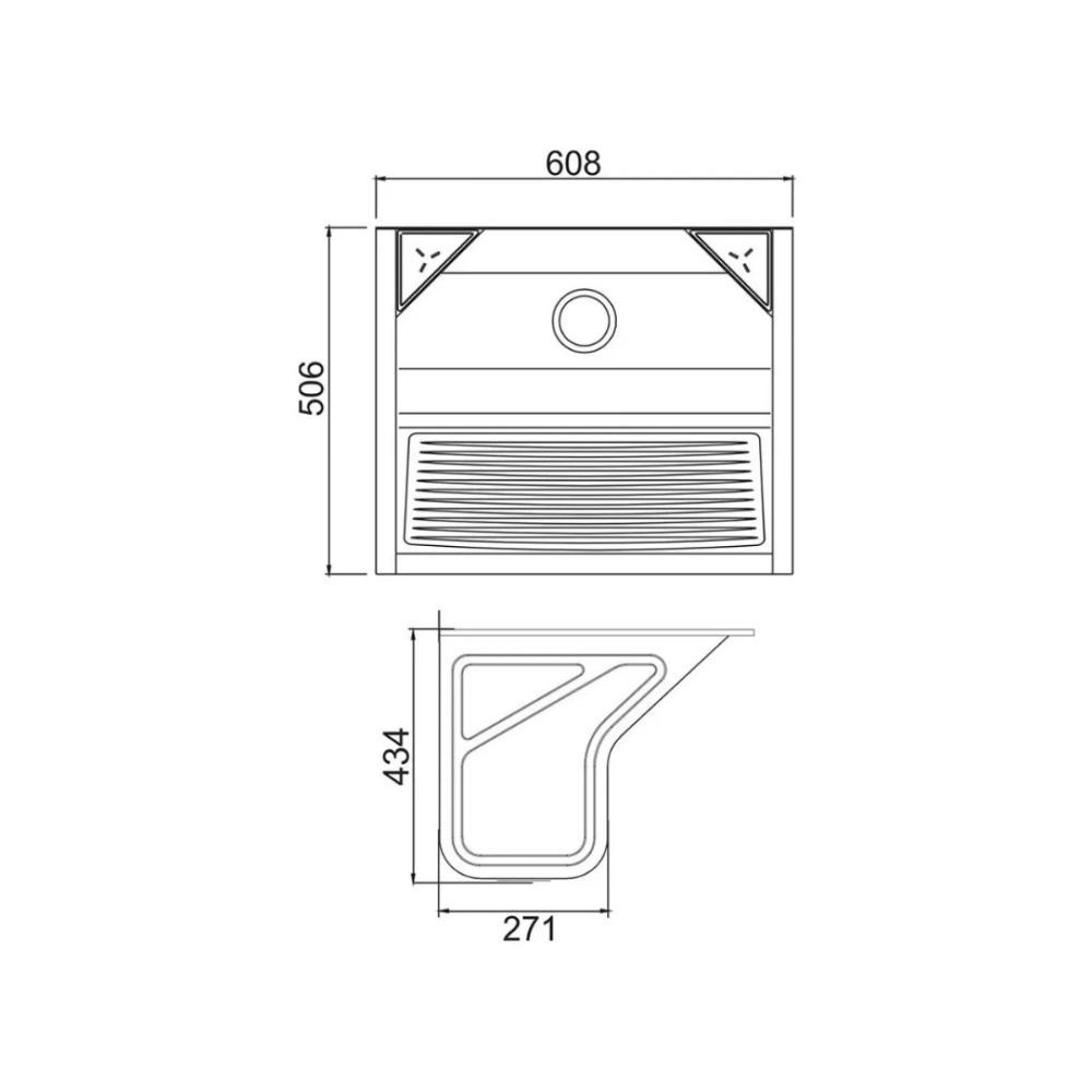 Tanque De Parede A430 48l Ghelplus com Sifão Sanfonado Universal Simples 1.1/2" - 5