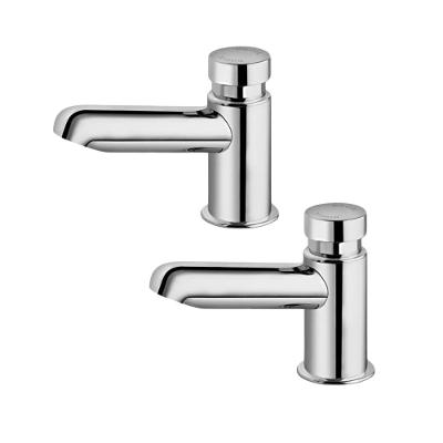 Kit 2 Torneira Para Lavatório De Mesa Pressmatic Alfa Cromada Docol