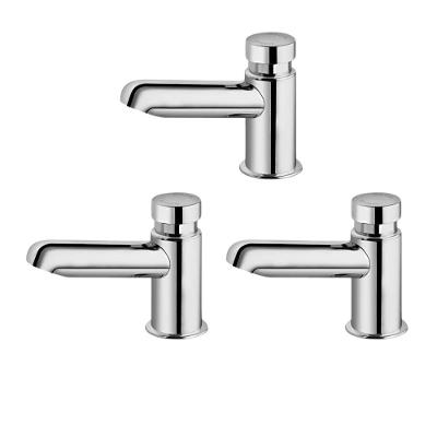 Kit 3 Torneira Para Lavatório De Mesa Pressmatic Alfa Cromada Docol