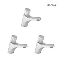 Kit 3 Torneira Para Lavatório Automática De Mesa Decamatic Eco 1173c Cromada Deca - 1