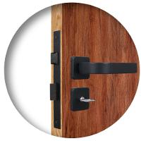 Kit 3 Fechaduras Para Banheiro Roseta Módena Preto Fosco MGM 40mm - 2