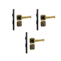 Kit 3 Fechadura Paris Banheiro Bronze Latonado 4cm MGM - 1