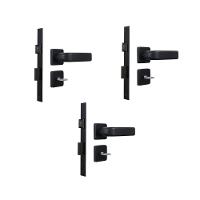 Kit 3 Fechadura Firenze Banheiro Preto Fosco 4cm MGM - 1