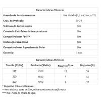 Chuveiro Eletrônico Acqua Star Ultra 220v 6800w Preto Lorenzetti