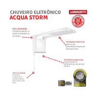 Chuveiro Eletrônico Acqua Storm Ultra 220v 6800w Branco Lorenzetti
