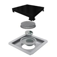 Ralo Square Tampa Black Matte Linear Acessórios 15x15cm - 1