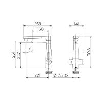 Misturador Monocomando de Mesa Para Cozinha Com Filtro Purificador de Água Nova Vitalis Cromado Docol - 7