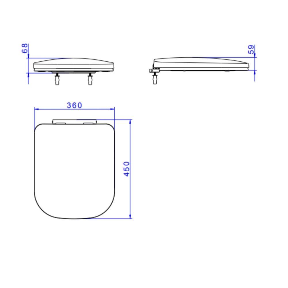 Assento Sanitário De Plástico Amortecido Quadra Ap215 Branco Deca - 4