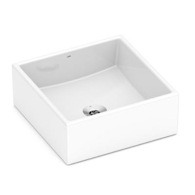 Cuba De Apoio Quadrada Sem Mesa Basic Q5 35x35cm Branco Celite