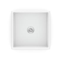 Cuba De Apoio Quadrada Sem Mesa Basic Q5 35x35cm Branco Celite - 3