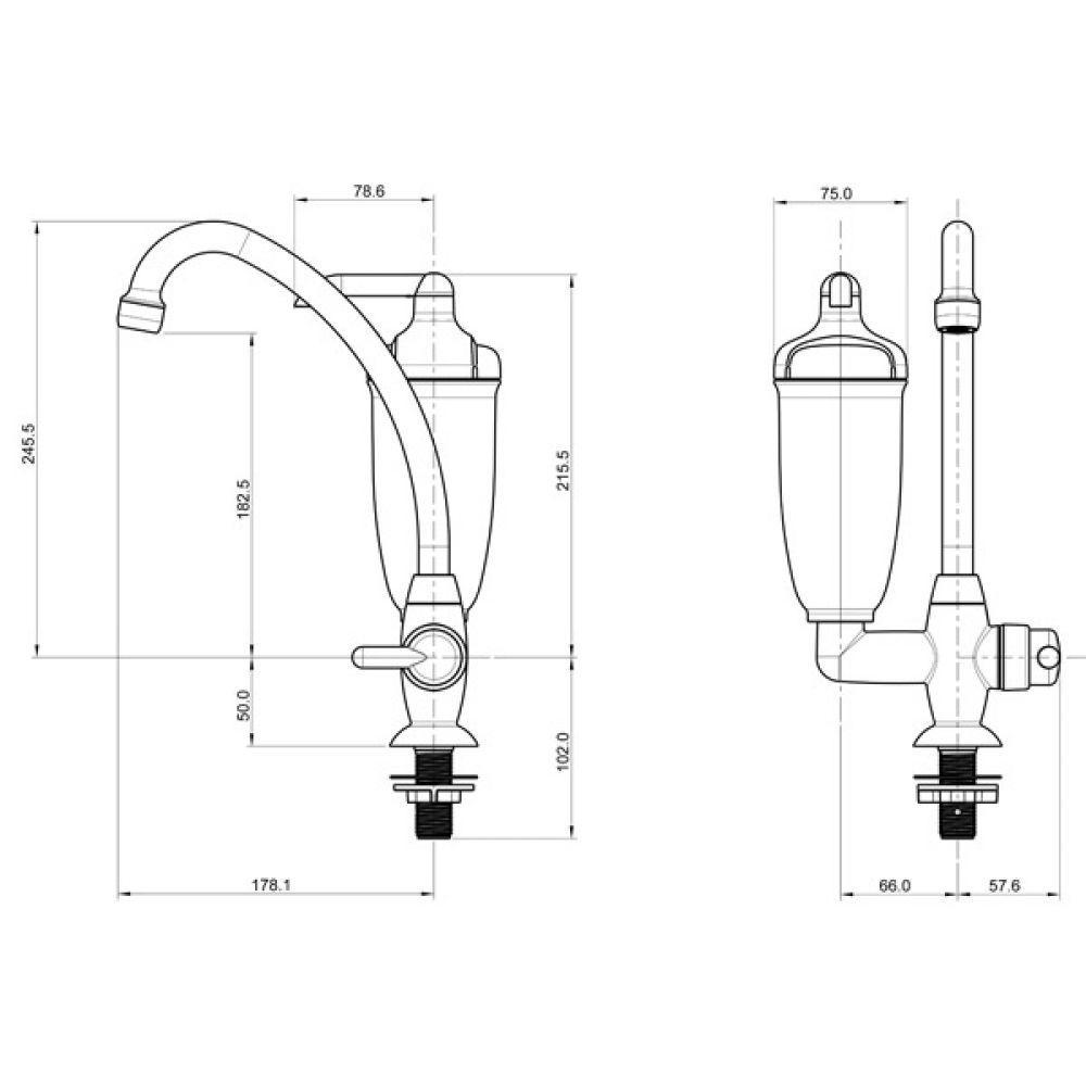 Torneira Para Cozinha De Mesa Com Filtro Acqua Bella Cromada Lorenzetti - 3