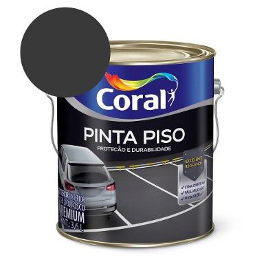 Tinta Acrílica Pinta Piso Fosco Preto 3.6l Coral