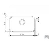Cuba De Inox Lavínia 4.1/2' Com Válvula Acetinada Tramontina 47x30cm - 3