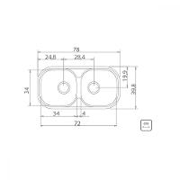 Cuba Retangular De Embutir/Sobrepor Isis Em Aço Inox Acetinado Tramontina 78x40cm - 2