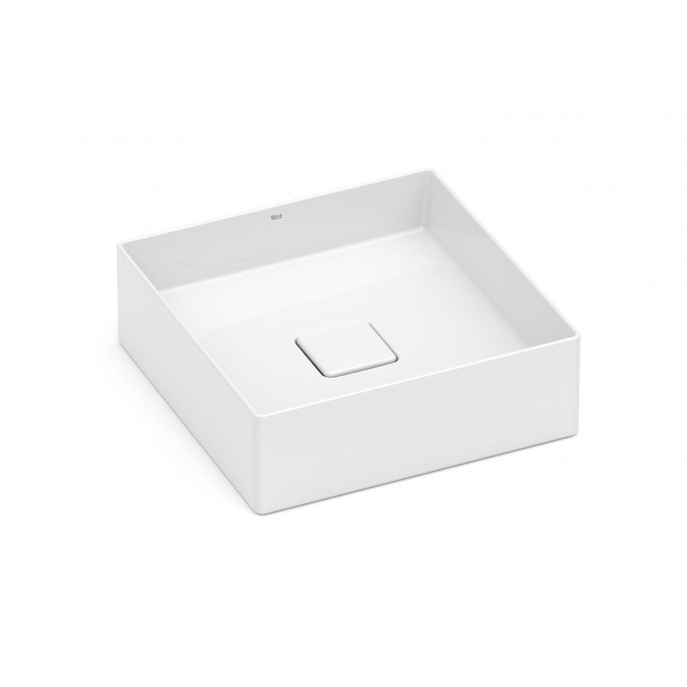 Cuba de Apoio Quadrada Sem Mesa Terra T4 Branco  Roca 35x35cm - 1