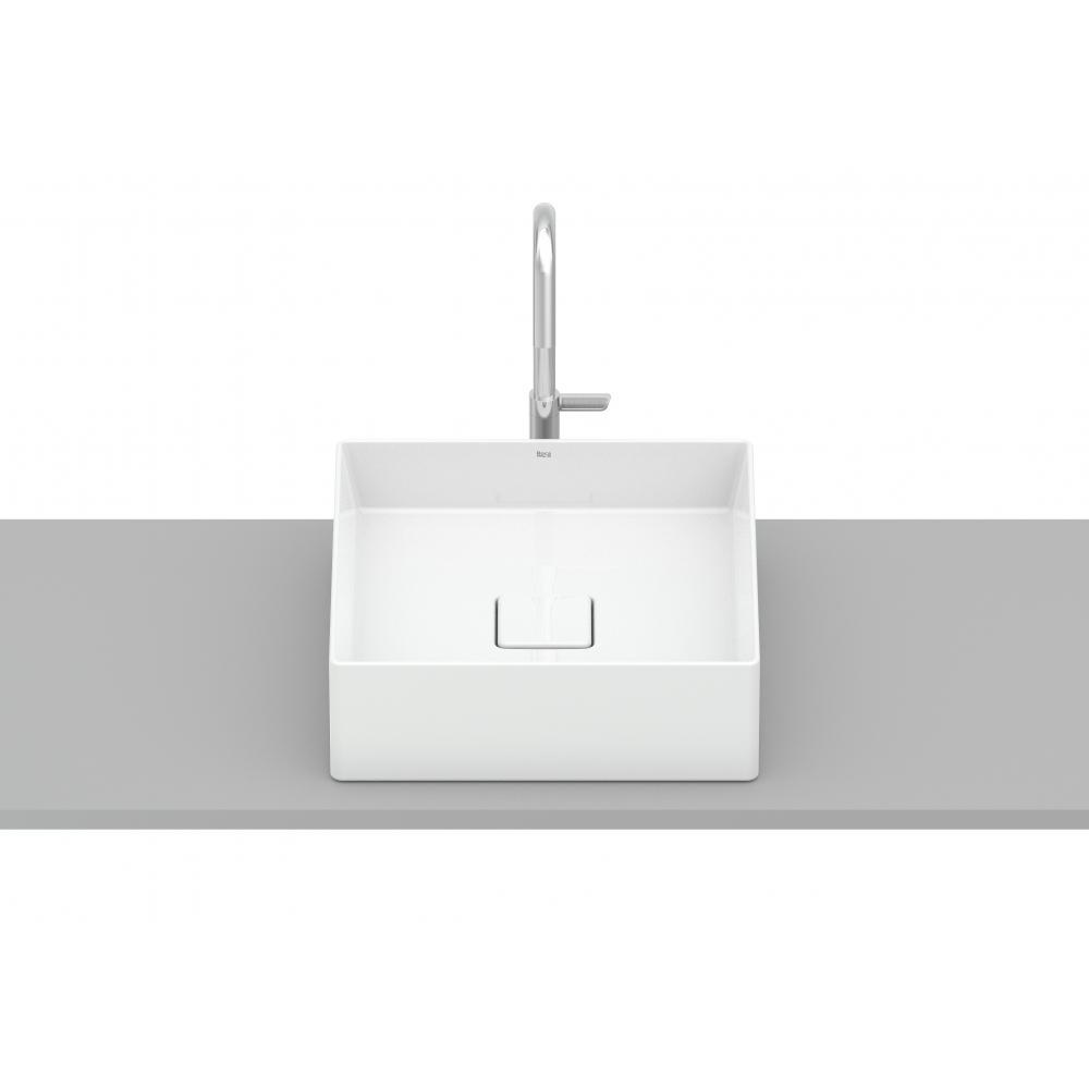 Cuba de Apoio Quadrada Sem Mesa Terra T4 Branco  Roca 35x35cm - 3