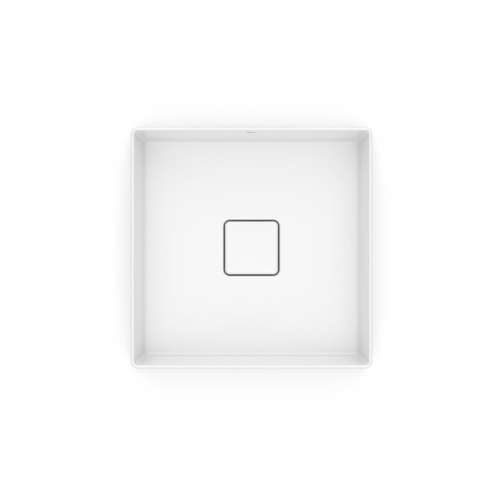 Cuba de Apoio Quadrada Sem Mesa Terra T4 Branco  Roca 35x35cm - 5