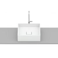 Cuba de Apoio Quadrada Sem Mesa Terra T4 Branco  Roca 35x35cm